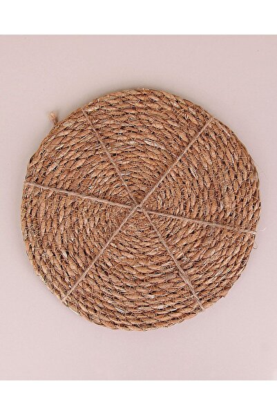 blackleg Hasır Nihale 2^li Dekoratif Doğal Örme El Yapımı Yuvarlak Nihale Çay...