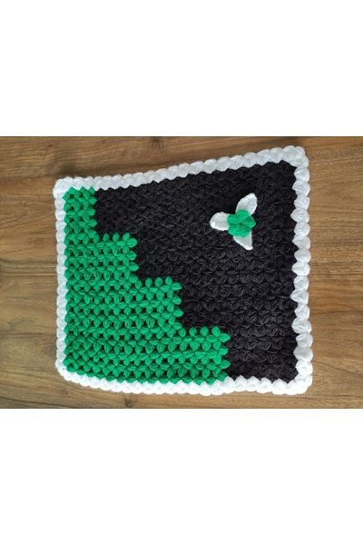 HANIMKIZ Hand Knitted Dowry Rectangular Bath Loofah