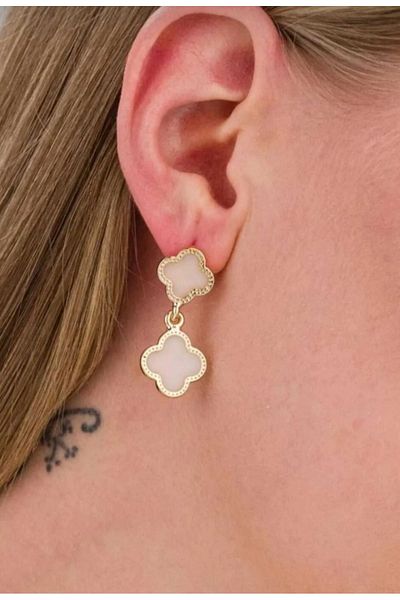 MioArt Clover Enamel Earrings