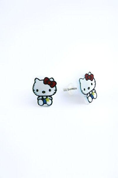 Ayenci Hello Kitty Tasarımlı Çoçuk Küpesi