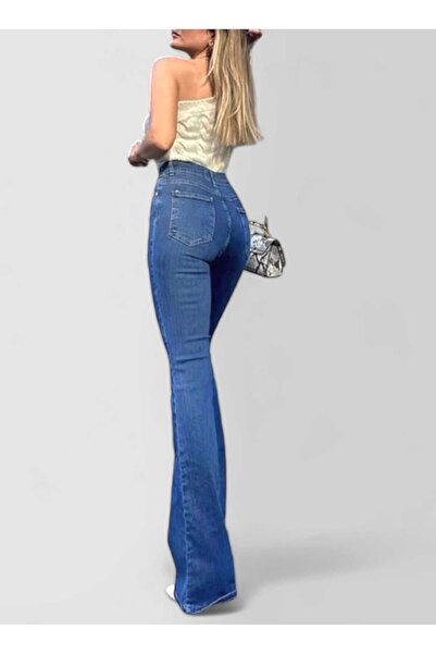 DRC trend Середньо-іспанські джинси з високою талією та еластичним матеріалом