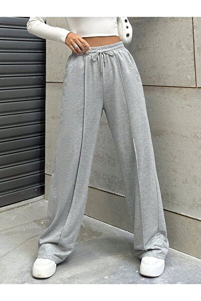 LACKH Γκρι φαρδύ γυναικείο φούτερ