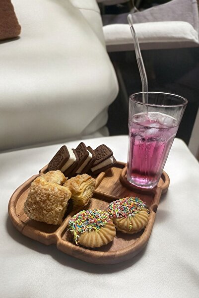 Ayd ahşap Multi-Compartment Square Snack Tray