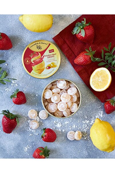 Cavendish & Harvey حلوى حشوة الفراولة بنكهة الليمون - طبقتين من النكهة، 175 جرام