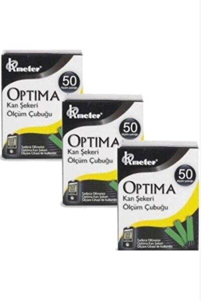 Optima Seker Ölçüm Stribi (strip) 50 X 3 Kutu