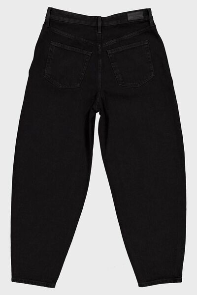 İBABUTİK Το γυναικείο μαύρο μπαλόνι demin τζιν νέας σεζόν ταιριάζει