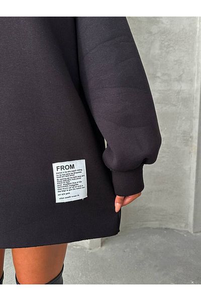 İLKCET MODA Oversize дамски суитшърт с дълга качулка