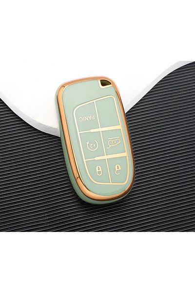 emii auto spare parts JEEP DODGE RENEGADE GRAND CHEROKEE Fiat EGEA CHRYSLER KEY CASE GREEN/GOLD