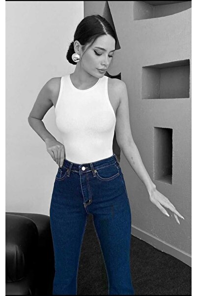 DRC trend Темно-сині іспанські джинси з високою талією та еластичним поясом