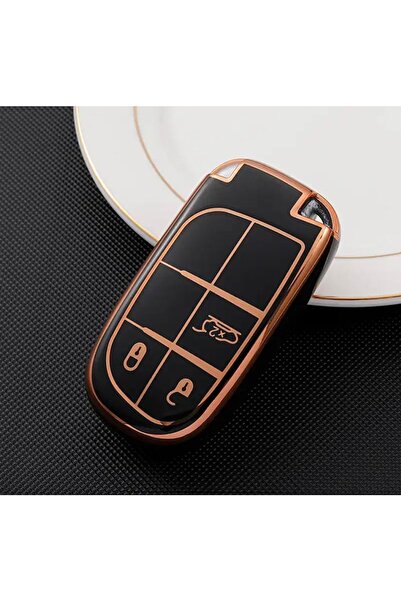 emii auto spare parts Husa chei Jeep Fiat Negru/auriu