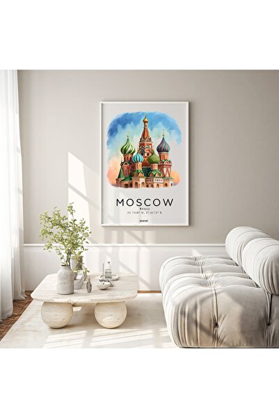 Moscow Poster Duvar Tablosu (Çerçeveli / Çerçevesiz)