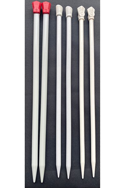 hobim42 35 CM ÖRGÜ ŞİŞ SETİ 3 ADET DEV SET EN BÜYÜK NUMARALAR NO:9-10-12