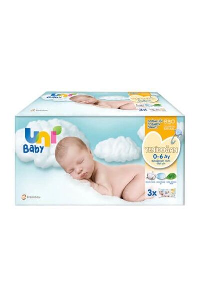 Uni Baby Yenidoğan Islak Mendil 3x40lı 0-6 Ay