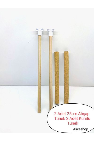 aliceshop 2 Pieces 25cm Wooden Perches - Sandy Perches Set