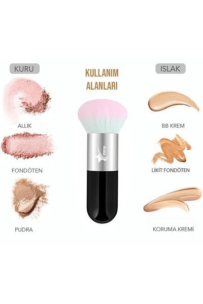 Demstar Professional Makopia - Luxury Kabuki Foundation and Blush Makeup Brush Ps