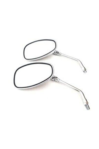 Motoayna Motosiklet Ayna Oval 10 mm Chopper Kuba Mondial Seyhan Asya Arora Çita Scooter/krom/metalik/cub