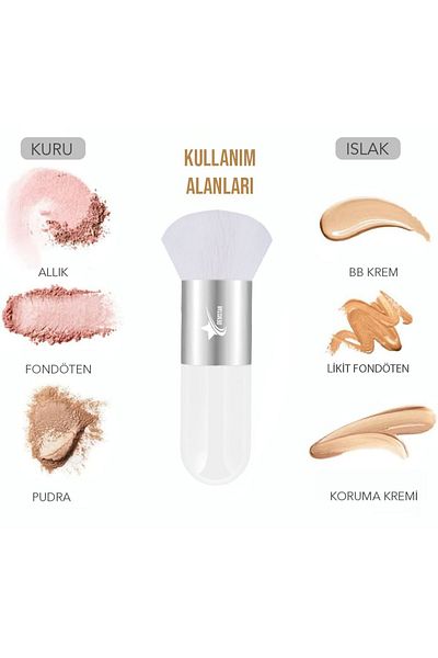 Demstar Professional Makopia - Luxury Kabuki Foundation and Blush Makeup Brush Ws
