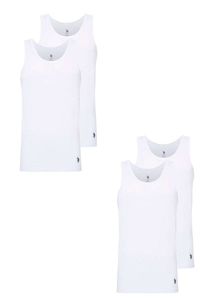 U.S. Polo Assn. 100% Cotton 4-Piece Undershirt