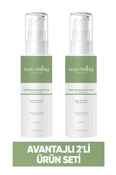 Keo Shiny 60 ml Milk Nettle - 2 Pack Hair and Moisturizer, Hyaluronic Acid Essence