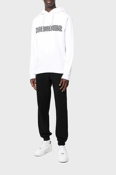 DSquared2 Cotton Relaxed Fit Hooded Sweat Men's Sweat S71gu0550 S25030 100