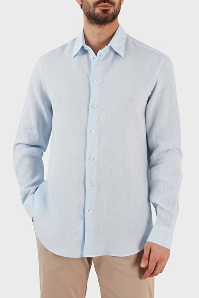 Emporio Armani Regular Fit Uzun Kollu Keten Gömlek Erkek Gömlek D41sm0 D10f9 700