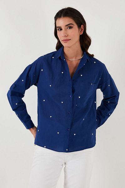 Lela Heart Cotton Regular Fit Single Pocket Shirt SHIRT514303917