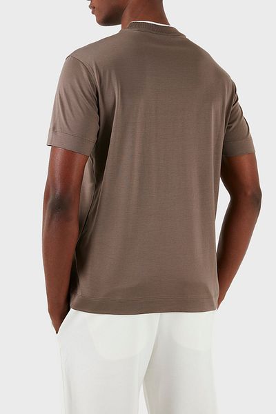 Emporio Armani Мъжка памучна тениска с кръгло деколте, стандартна кройка, 3D1TD4 1JUVZ 04B7