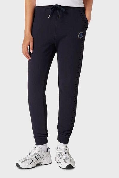 Armani Exchange Logo Slim Fit Waisted Cotton Trousers Trousers 6lypaf Yj6pz 1593