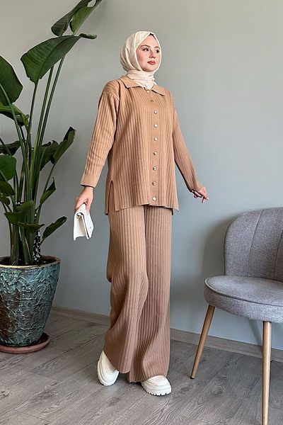 InStyle Σετ Πλεκτομηχανής Camel Color Spotted - Με Κουμπιά