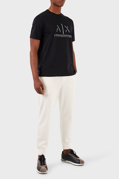 Armani Exchange Βαμβακερή κανονική εφαρμογή Jogger Αθλητικά Παντελόνια Ανδρικά ΠΑΝΤΕΛΟΝΙΑ 3DZPHH ZJGGZ 1116