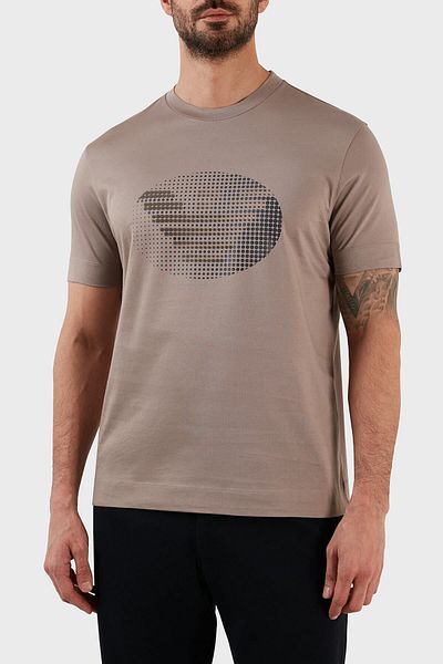 Emporio Armani 100% βαμβάκι κανονική εφαρμογή Crew λαιμόκοψη Ανδρικό μπλουζάκι 3r1tu1 1jsaz 0144