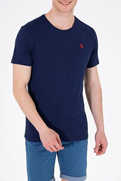 U.S. Polo Assn. ERKEK  BASIC  BİSİKLET YAKA NAKIŞLI  T-SHİRT