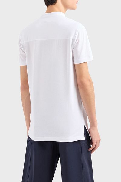 Armani Exchange Βαμβακερή κανονική εφαρμογή μπλουζάκια με γιακά πόλο Ανδρικά μπλουζάκια με γιακά POLO 3DZFHZ ZJXHZ 1100
