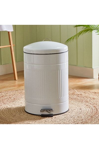 Home Box سلة مهملات معدنية بدواسة - 20 لتر