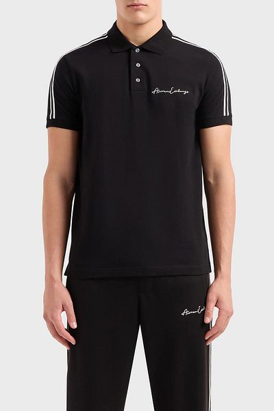 Armani Exchange Ar Βαμβακερή κανονική εφαρμογή μπλουζάκι πόλο ανδρικό μπλουζάκι με λαιμόκοψη 8NZFSG ZJ81Z 1200