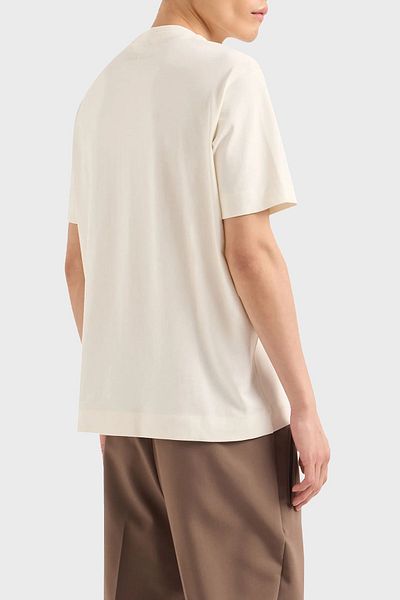 Emporio Armani Βαμβακερό μπλουζάκι με κανονική εφαρμογή ανδρικό μπλουζάκι με λαιμόκοψη 3D1T89 1JWZZ 0128