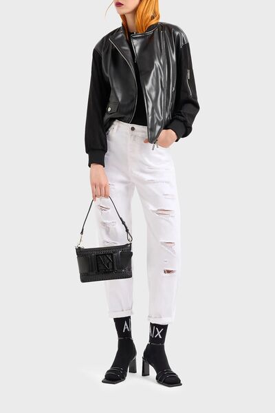 Armani Exchange J51 Ripped Detailed Tapered Fit Jeans JEANS PANT 3DYJ51 Y1HRZ 1100