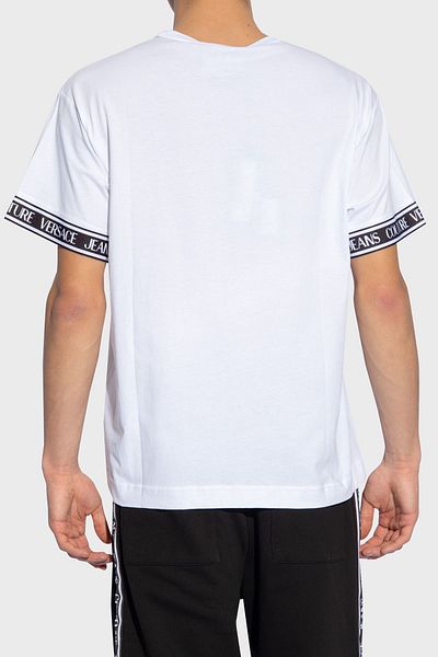 VERSACE JEANS COUTURE Logo Crew Neck Cotton Regular Fit T Shirt Men's T SHIRT 76GAHC06 CJ01C
