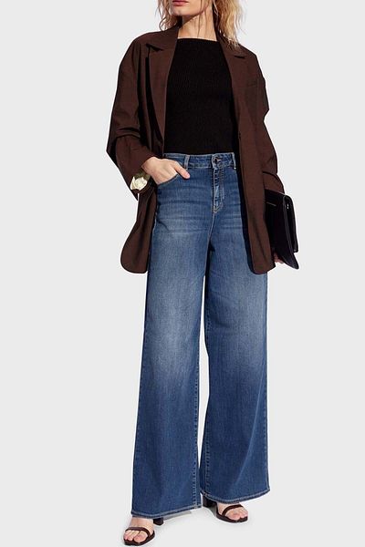 Emporio Armani J1C High Waist Regular Fit Wide Leg Jeans JEANS PANT 3D2J1C 2DY4Z 0942