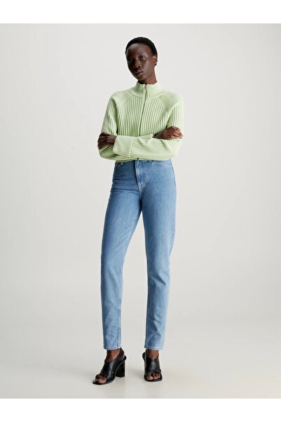 Calvin Klein Pamuklu Yüksek Bel Mom Fit Jeans J20J2221531AA KOT PANTOLON J20J222153 1AA