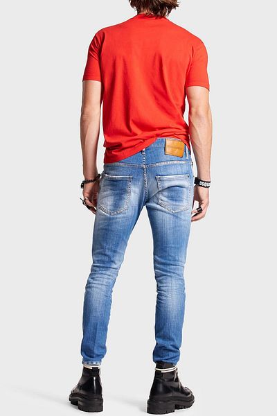 DSquared2 Skater Stretch Cotton Normal Waist Slim Fit Jeans Men'S JEANS S74LB1276 S30342 470