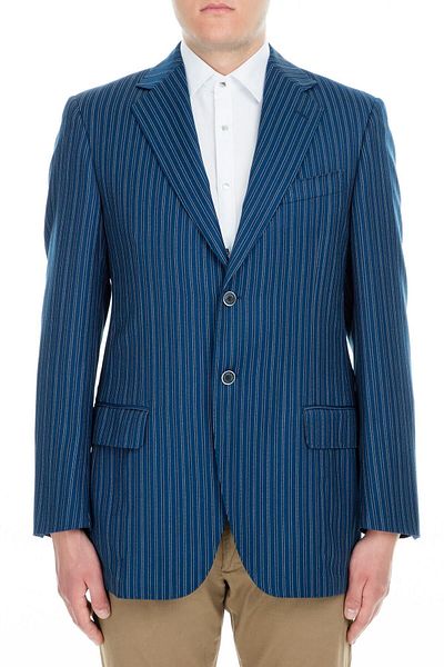 Pal Zileri Wool Striped Regular Fit Buttoned Double Slit Jacket Men's Jacket Zox64121030