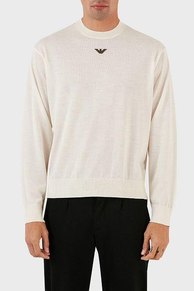 Emporio Armani Crew Neck Regular Fit 100% Wool Sweater Men's SWEATER 6R1MXG 1MNGZ F1F4