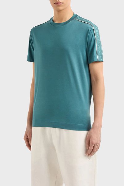 Emporio Armani Мъжка тениска с кръгло деколте, стандартна кройка, тениска 3D1TD3 1JUVZ 0779