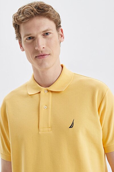 Nautica Ανδρικό μπλουζάκι πόλο - 100% βαμβάκι, με κουμπιά επάνω, Classic Fit K35000T 7MF