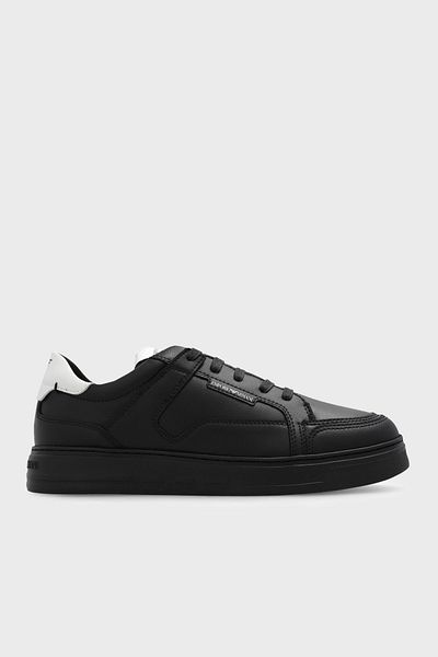 Emporio Armani حذاء رياضي جلدي للرجال - شعار، موديل X4X568 XN162 U066