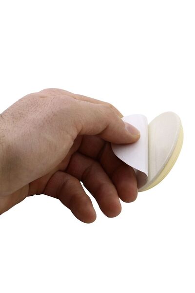 Badem10 Yapışkanlı (BEYAZ) 2 Adet Kapı Kolu Stoperi Tamponu Duvar Arkası Stopu Durdurucu Tutucu Tutacağı