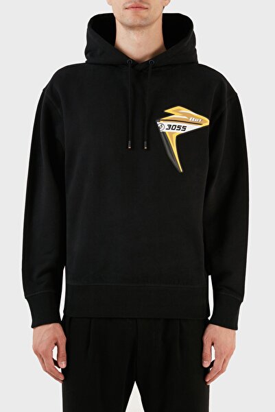 BOSS Pamuklu Kapüşonlu Arka ve Ön Baskılı Relax Fit Sweat Erkek SWEAT 5049714...