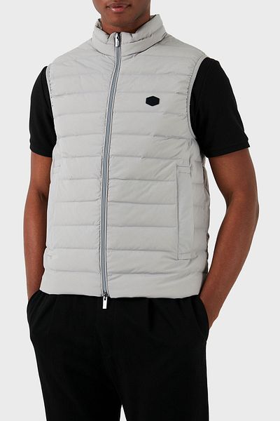 Emporio Armani Regular Fit Duck Feather Filled Stand Collar Vest Men's VEST 8N1BQ1 1NLRZ 06G1