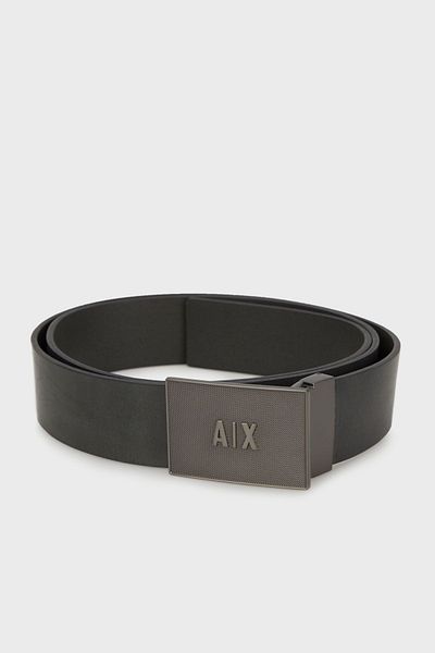 Armani Exchange Ανδρική ζώνη με λογότυπο από γνήσιο δέρμα - 951423   4F904 00143